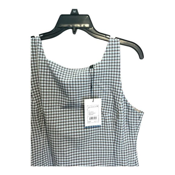 Theory Check Print Square Neck Dress - Picture 3 of 5